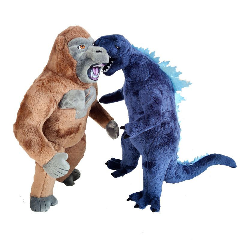 2pcs/set Godzilla vs Kong Plush Toy Monster King Kong Soft Stuffed Doll Gift 30cm Shopee