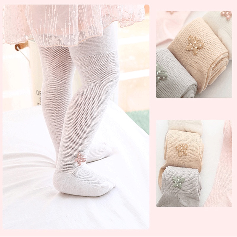 0-5Years Kids Baby Girls Butterfly Tights Toldder Net Cotton Stockings  Infant Pantyhose Leggings Pants