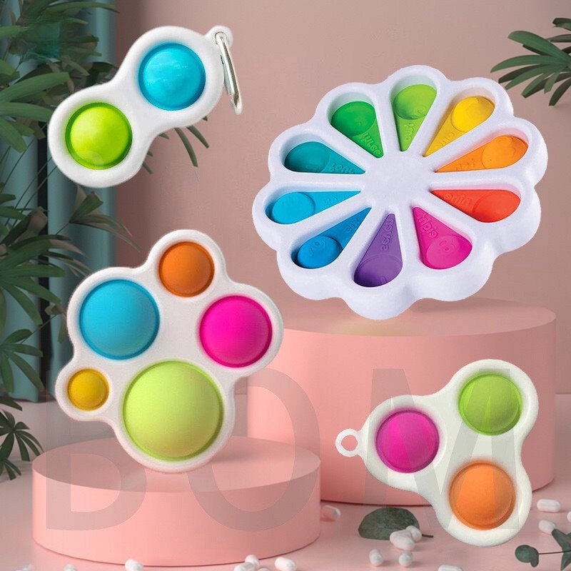 Pop It Simple Dimple Fidget Toy Flower Pop It Set Murah Stress Relief ...