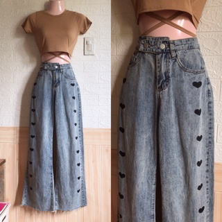 Korean Highwaist Denim Wide Leg Rare Baggy Pants Women's Jeans