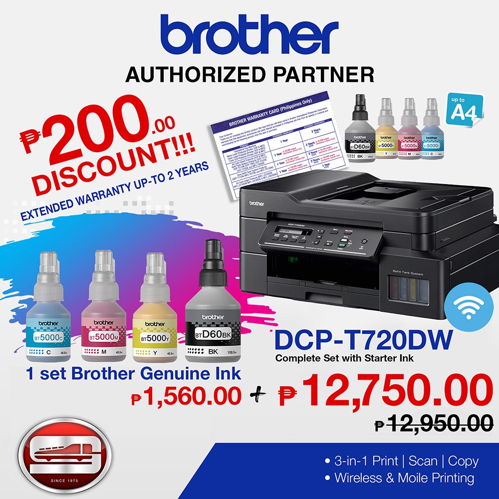 Brother DCP T720DW Ink Tank Printer/DCPT720DW/ Brother T720DW Shopee