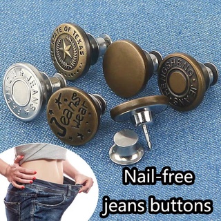 SEWACC 3 Sets Instant Button Waist Clips for Pants Trousers Buttons Reduce  Pants Size Button Jean Button Tightener Rivet Buttons No Sew Button Skirt