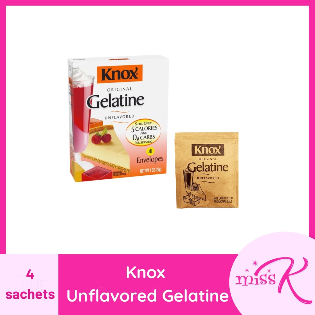 Knox Unflavored Gelatine 4 Sachets in 1 Box Shopee Philippines