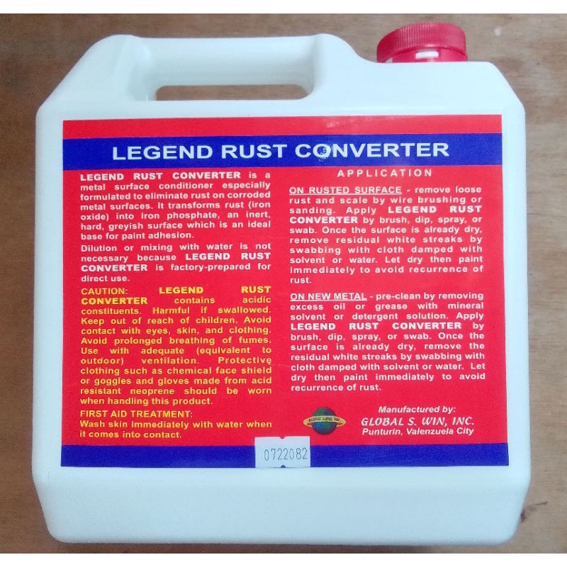 TANGGAL KALAWANG RUST REMOVER CONVERTER LEGEND 1GALLON PANTANGGAL ...
