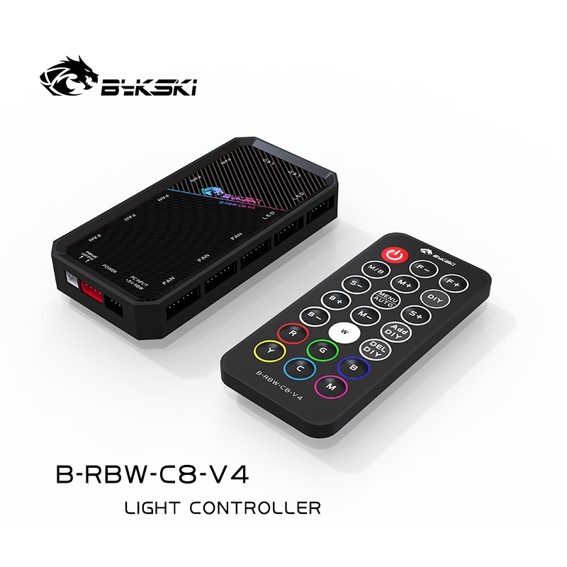 Bykski RGB Lighting Controller Fan Hub Remote Control Water Cooling ...