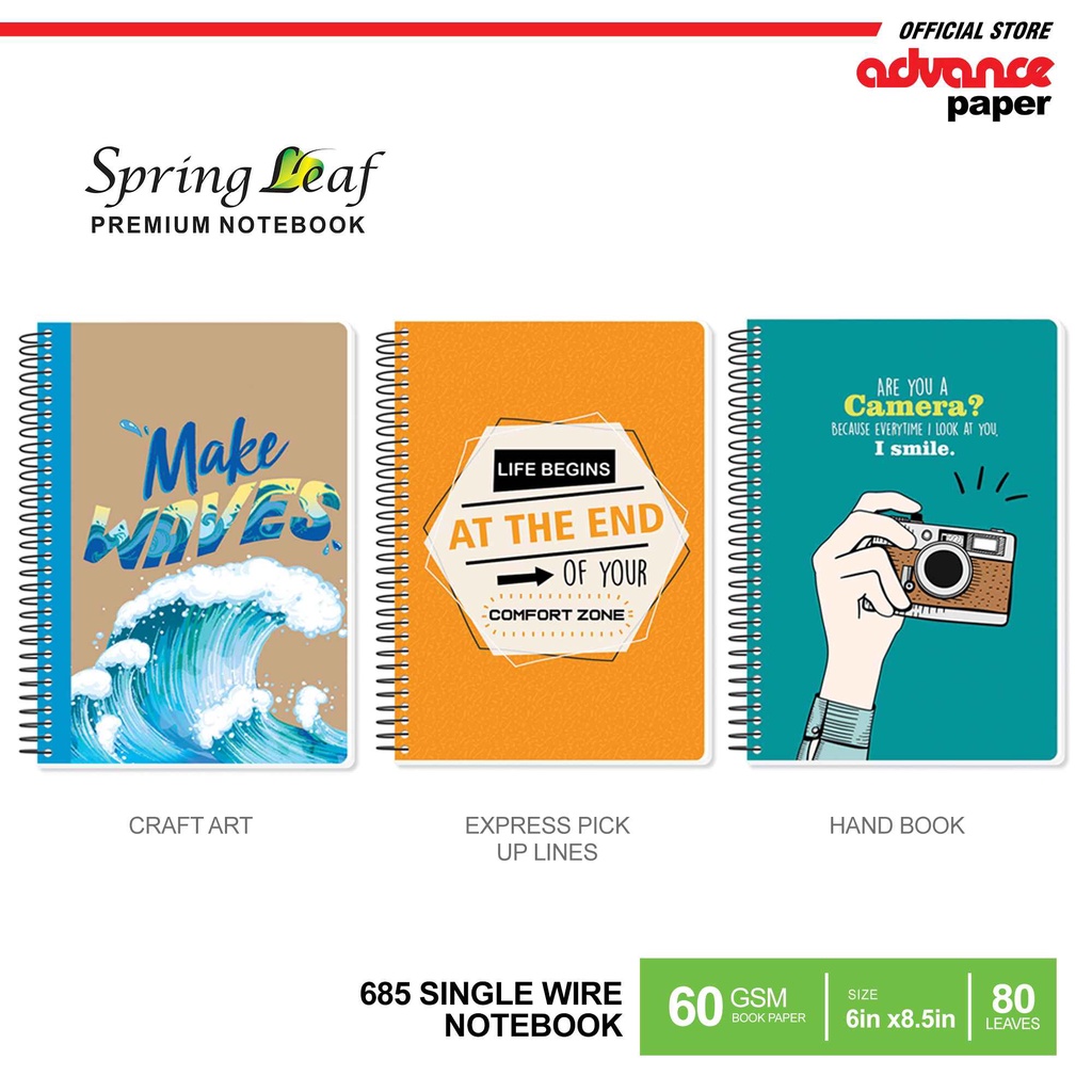 Spring Leaf Notebook durable, smooth paper | Shopee PH
