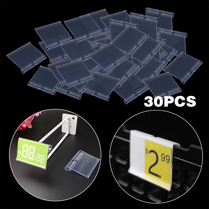 30PCS PVC Retail Price Label Holder Shelf Retail Price Tag Label Card ...