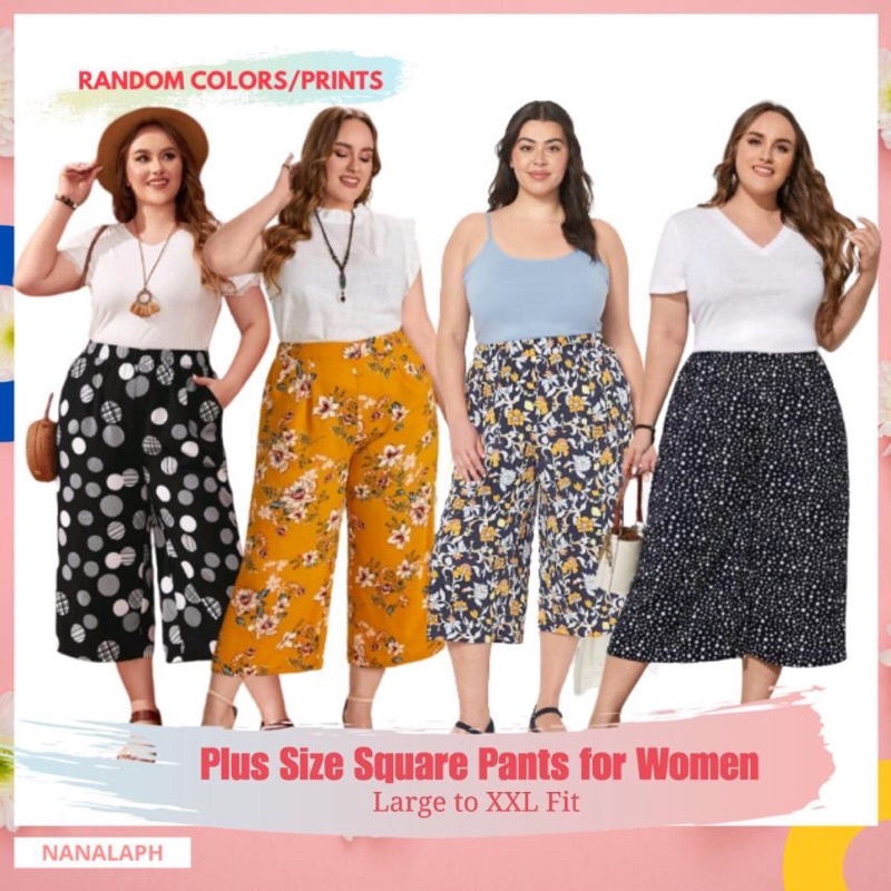 PLUS SIZE Square Pants for Women [Large to XXL] - Maricel | Shopee ...