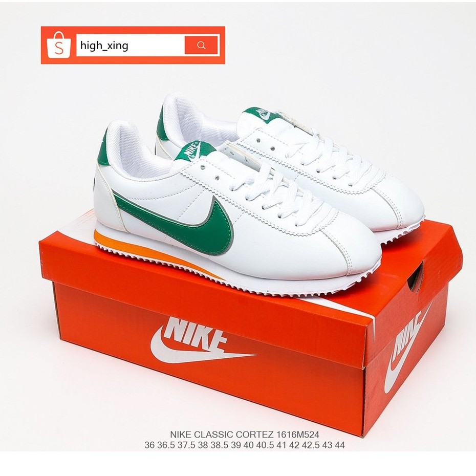 Nike cortez hotsell white green