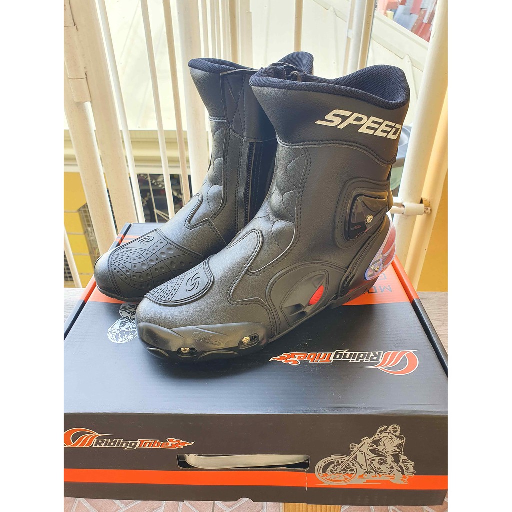 Speed Mid Cut Racing Boots Shopee Philippines