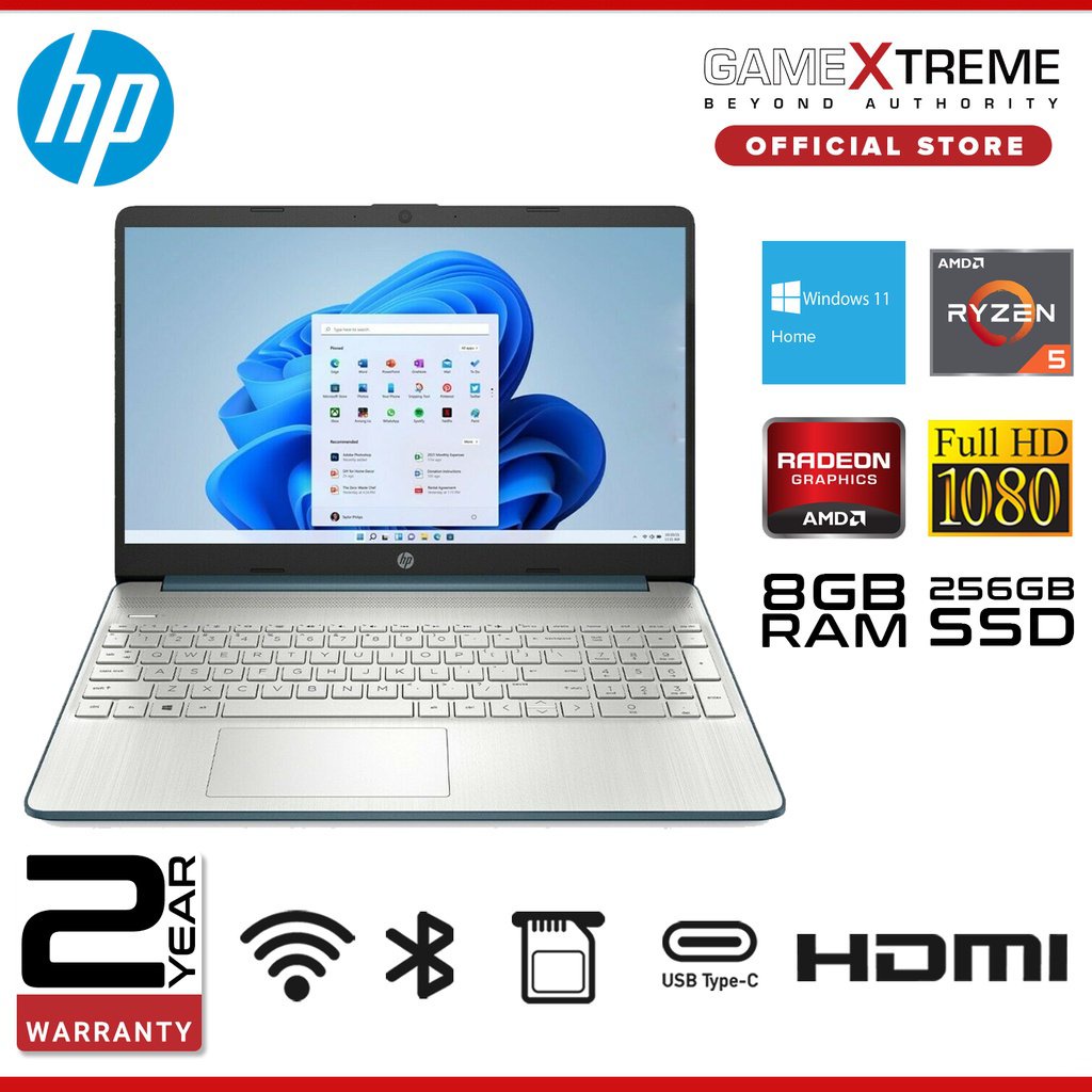 Hp Laptop 15 Ef2126wm 156 Fhd Amd Ryzen5 5500u 8gb Ram 256gb Ssd Amd Radeon Graphics Windows 9880