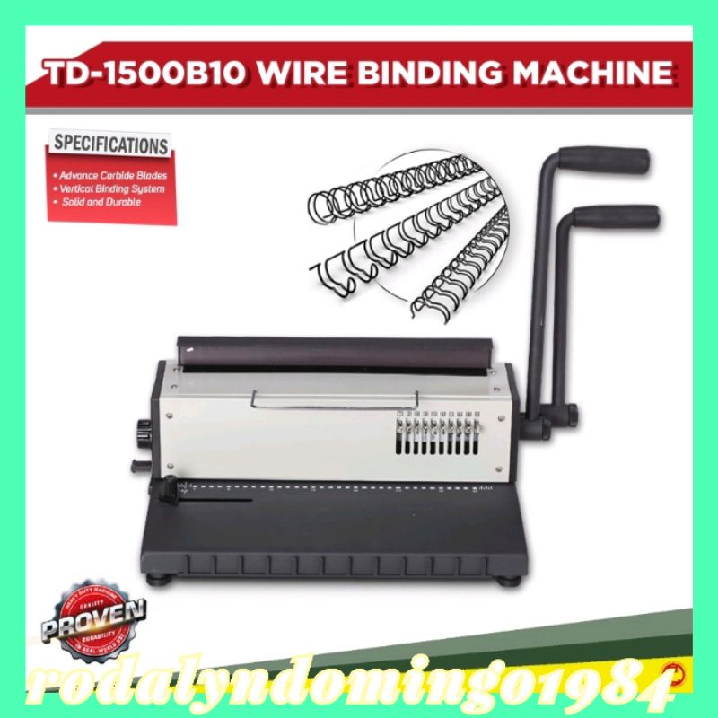 QUAFF WIRE BINDING MACHINE A4 (TD1500B10) Shopee Philippines