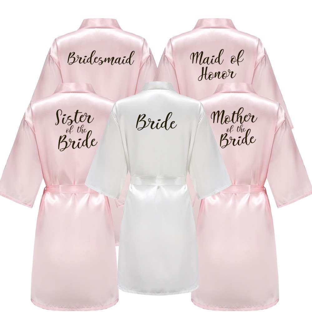 Kimono Satin Women Bathrobe Wedding Sister Mother of the Bride Groom ...