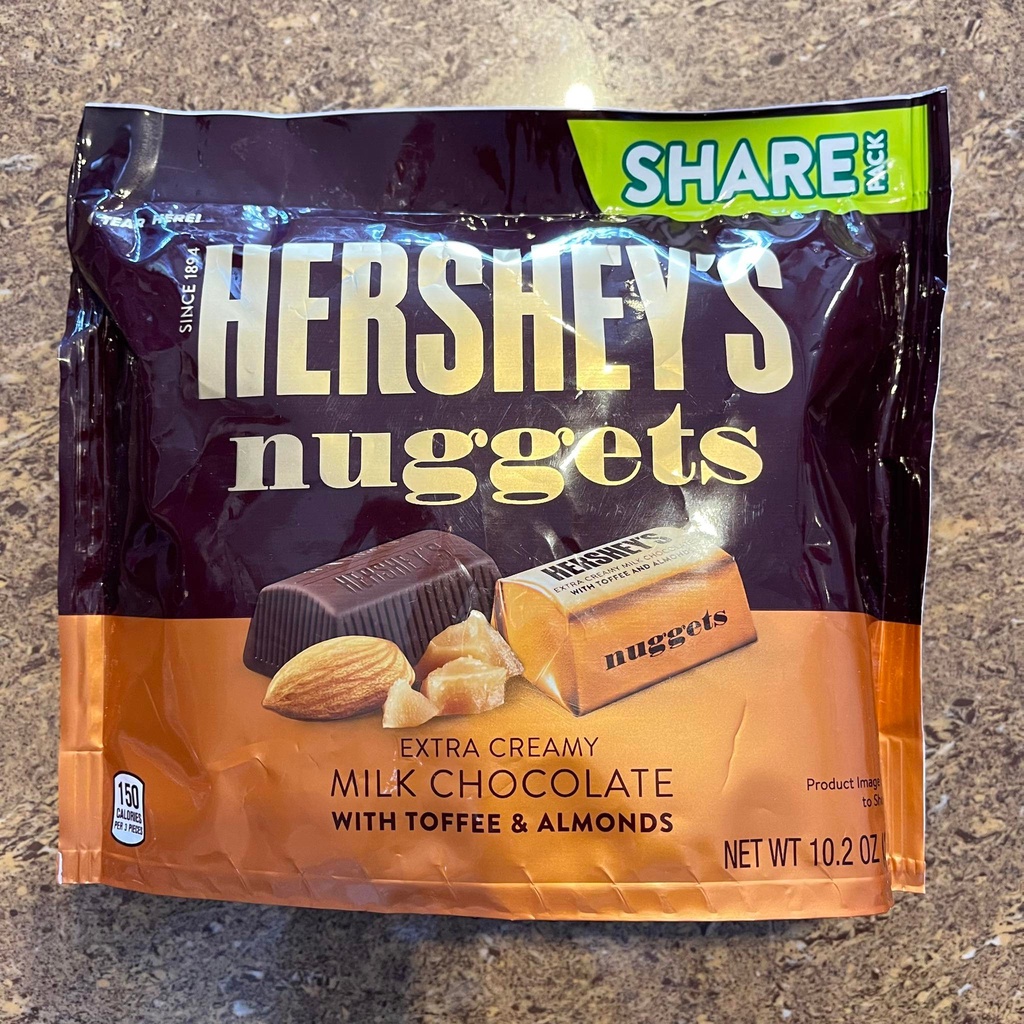 Hershey's Nuggets Extra Creamy Milk Chocolate with Toffee and Almonds ...