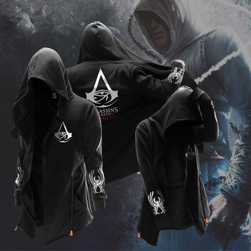 Assassins Creed Hoodies Autumn and Winter Windbreaker Fashion Men s Long Coat Hooded Cardigan Sweatshirt Plus Size S 3XL Shopee Philippines