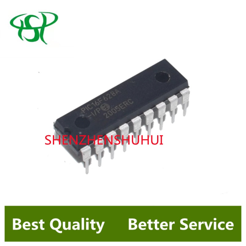 1 PCS PIC16F628A-I/P DIP-18 PIC16F628A PIC16F628 16F628 Flash-Based, 8 ...