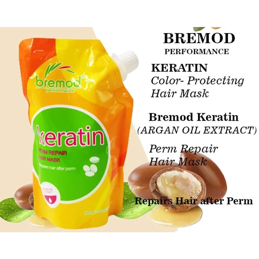 BREMOD Keratin Deep Moisturizing Hair Mask ARGAN OIL 500ml Shopee