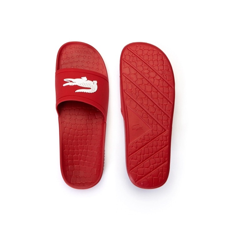 Lacoste hot sale rubber slides