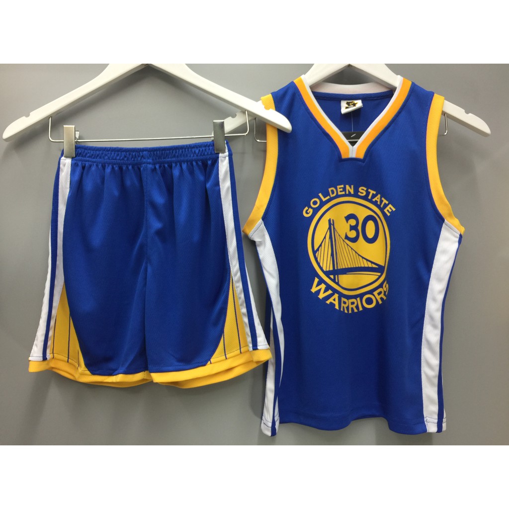 NBA Golden State Warriors Basketball Jersey Tops Shorts Set For Kids Children Boys Sportswear Jersey Set Shopee Philippines