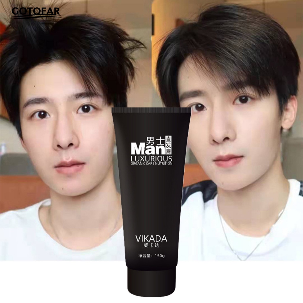 gotofar Safe Ingredients Hair Straighten Cream Men Straight Hair ...