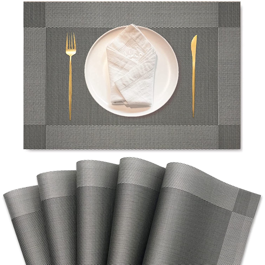 H&L COD#6Pcs/Set Pvc Table Mat Dining Table Mats Waterproof and Oil ...