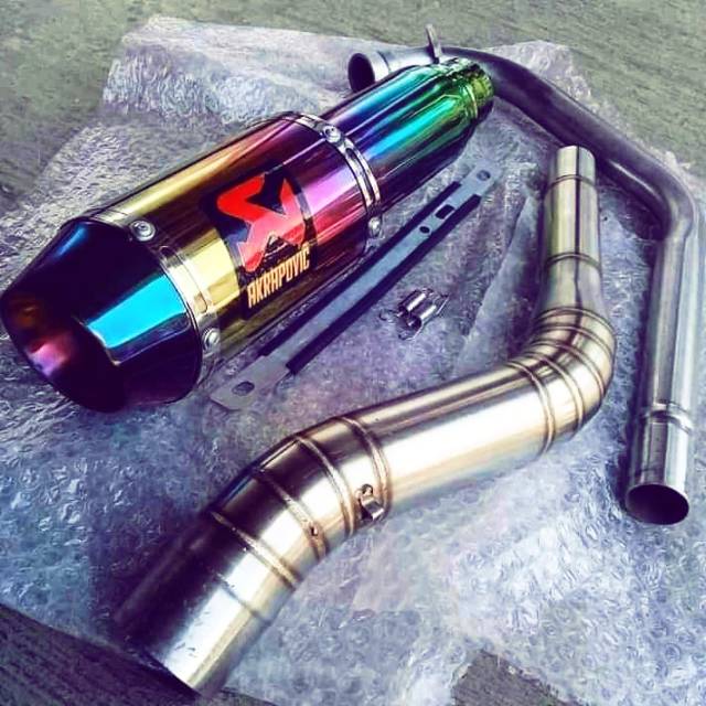 Akrapovic rainbow racing Exhaust Vixion sonic cbr r15 cb new gsx ferza ...