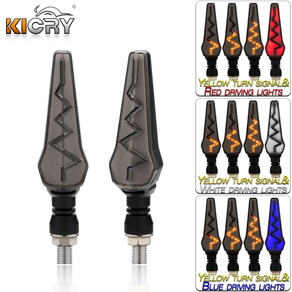 Kicry Universal Motorcycle Turn Signal Click 125i Led Indicator Brake