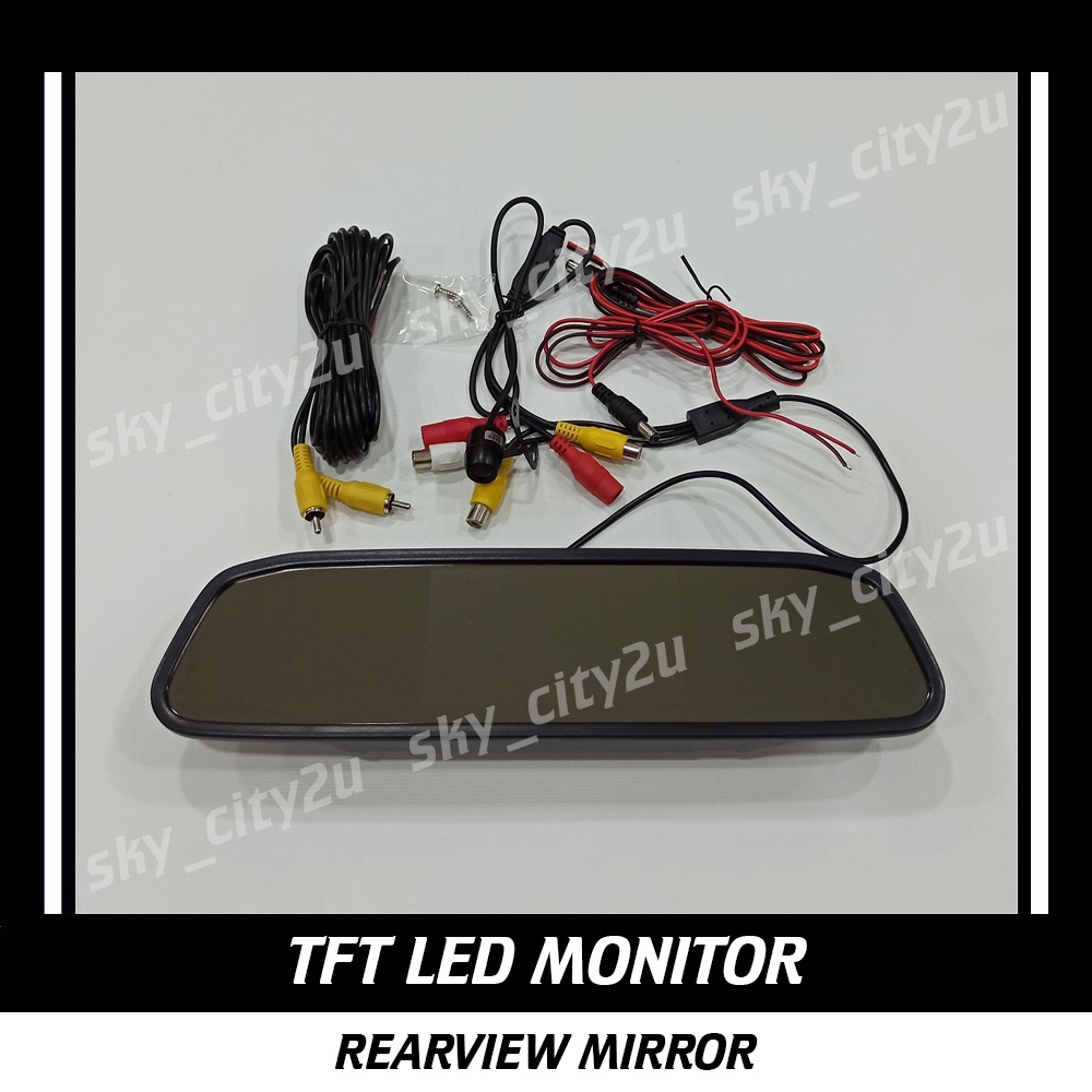 Universal Car Center Rear View Mirror TFT Led Monitor Rearview Mirror ...