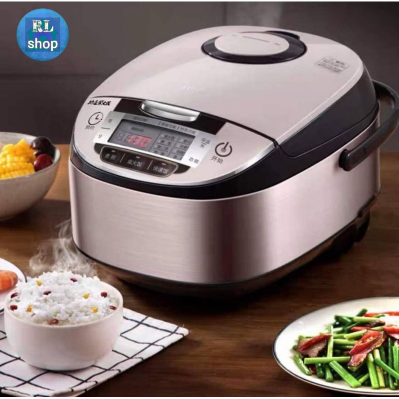 Midea Mb-fs5017 10 Cup Smart Multi-cooker/Rice Cooker/Maker & Steamer &  Slow Cooker, Brushed Brown, 5Qt/875W