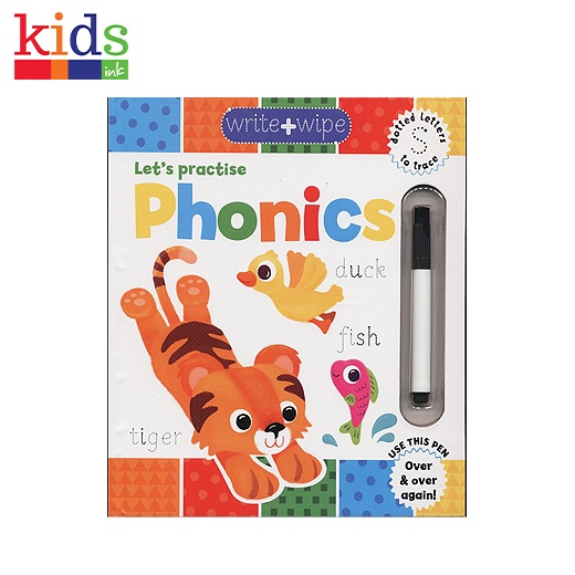 Write & Wipe: Let's Practice Phonics Board Book for Kids - Kids Ink ...