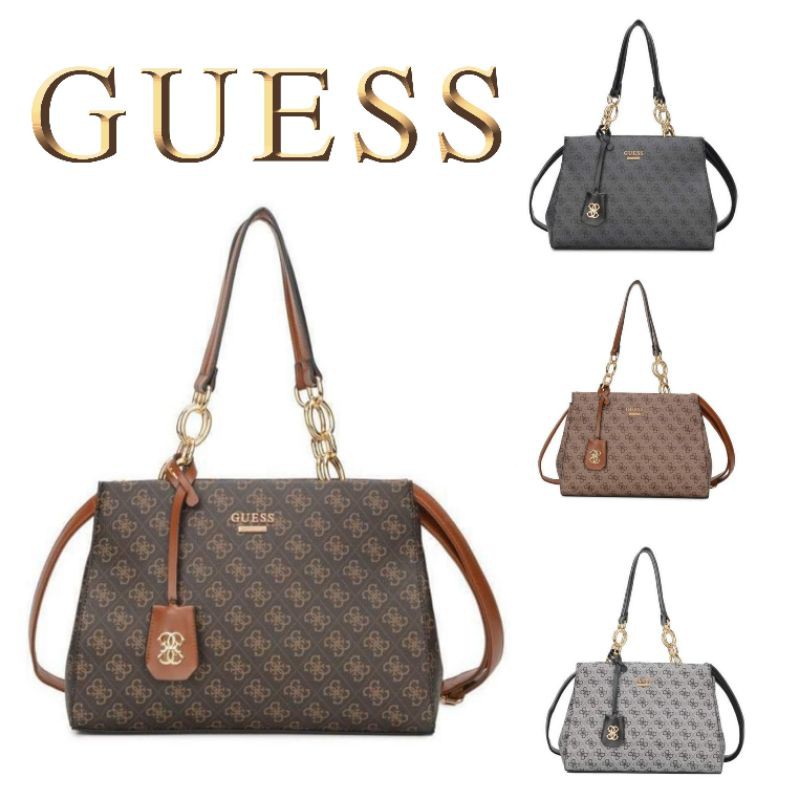 Guess best sale monogram handbag