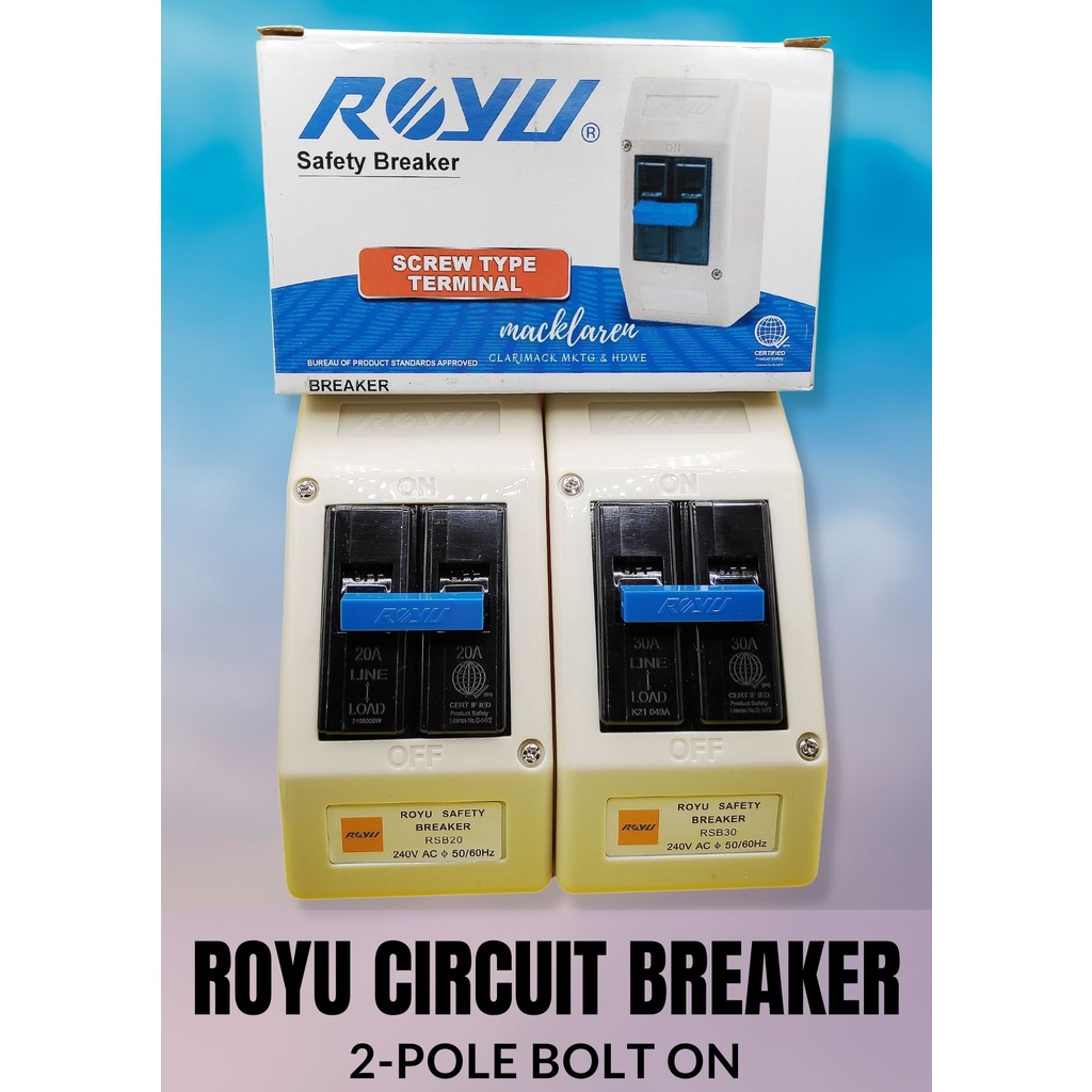 Royu Circuit Breaker ️ 20 Amp ️ 30 Amp ️ Safety Breaker with Casing ️ 2