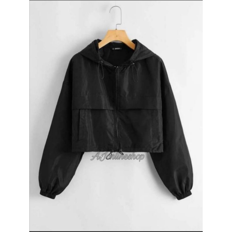 Drawstring windbreaker hot sale