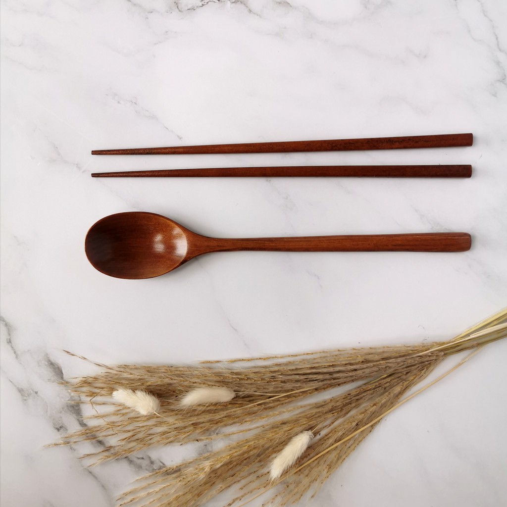 Korean Wooden Spoon and Chopsticks Shopee Philippines