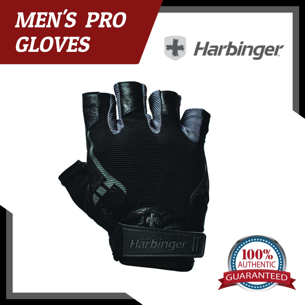 [Harbinger] Men's Pro Health Gloves (Pair/Black) /Exercise Training