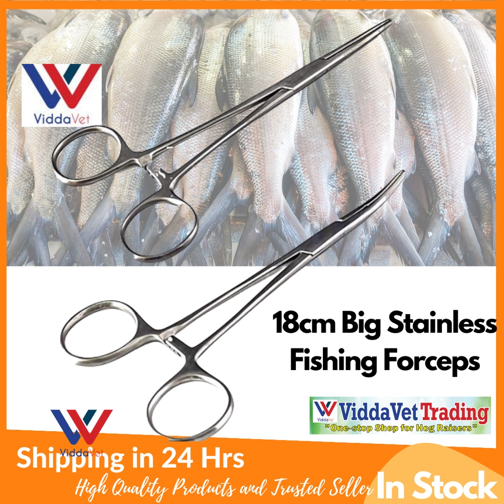 18 cm Veterinary Hemostatic Forceps Stainless Straight Animal 7.5 Fish  Deboning Forceps Pet