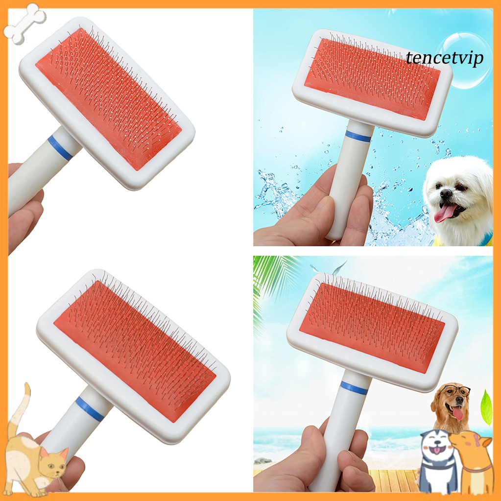 Ten_Pet Dog Hair Comb Cat Cleanning Shedding Grooming Trimmer Fur Brush