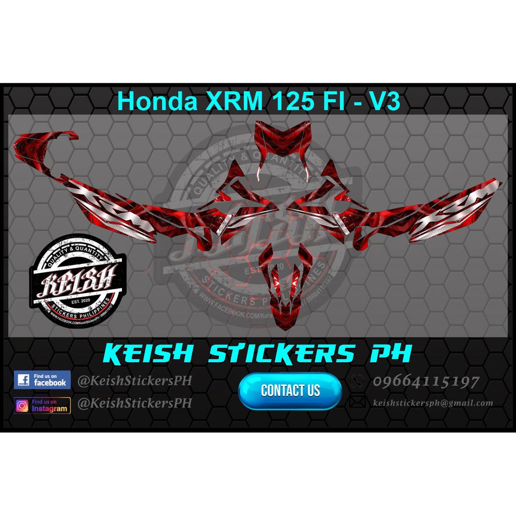 Decals for XRM 125 FI V3 | Shopee Philippines