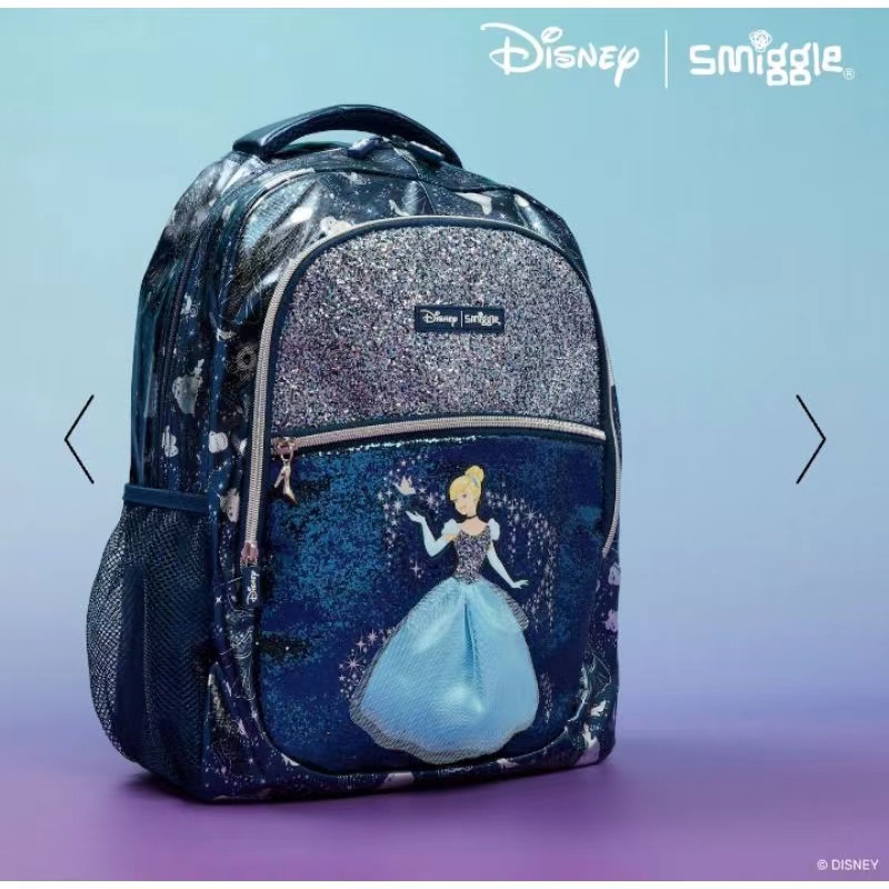 Smiggle Cinderella Backpack Disney Princess kids Bag Classic backpack