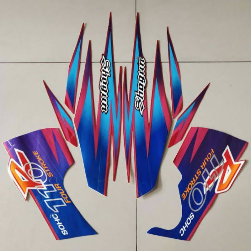 Striping lis Sticker Standard Ori suzuki shogun 110 kebo 1998 1999s ...