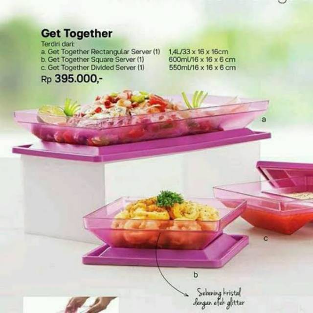 Get together tupper*ware / tupper*ware serving container | Shopee ...