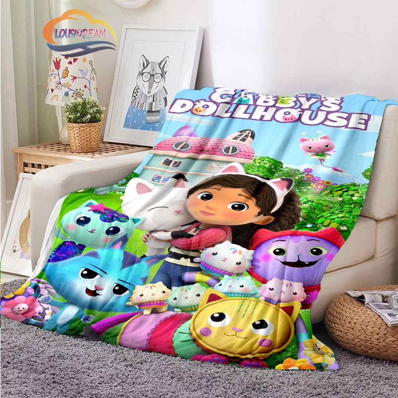 Cartoon Gabby's Dollhouse Cute cashmere blanket Children and girls Warm ...