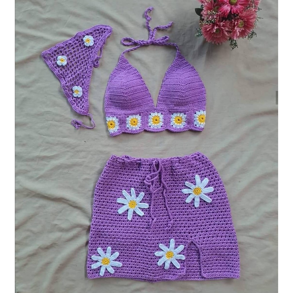 Lilac Beach Bralette Free Crochet Pattern - Crochet With Kim