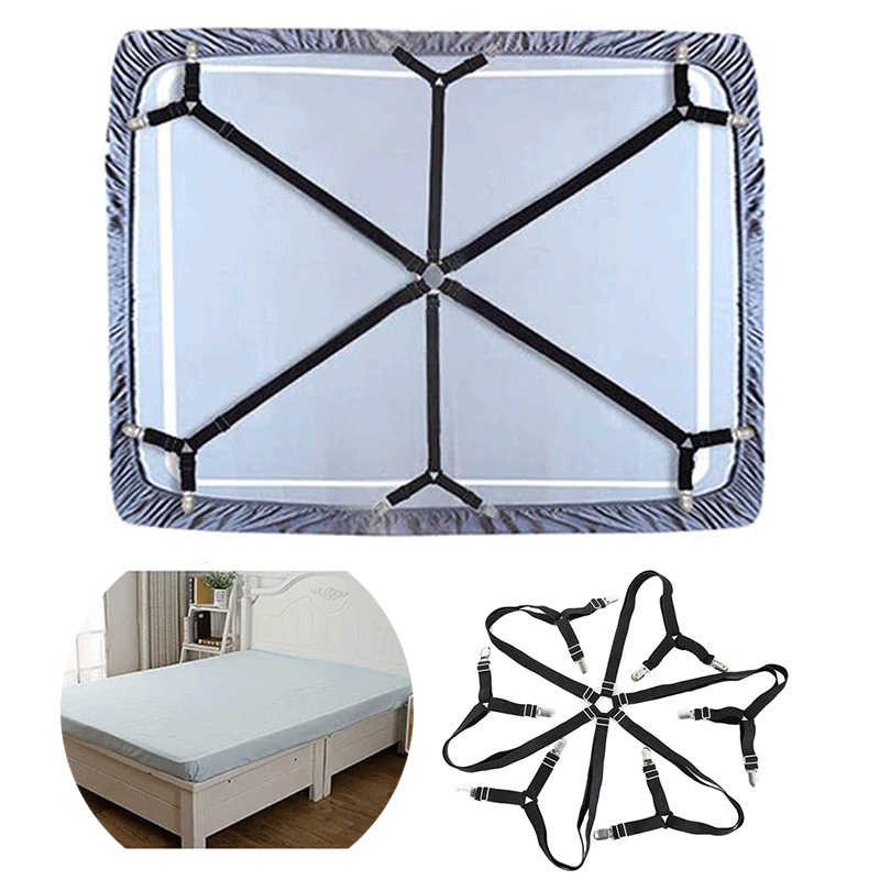 New Sofa Bed Sheet Grippers 3 Way 6 Sides Sheet Elastic Sheet Holders Mattress Clips Straps