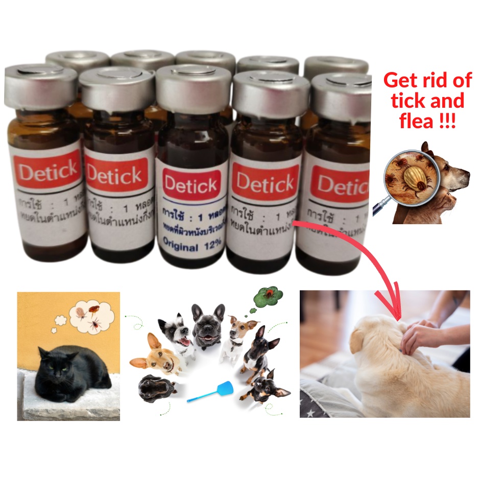 Detick 1cc and 2cc anti tick and flea for dogs and cats | Shopee ...