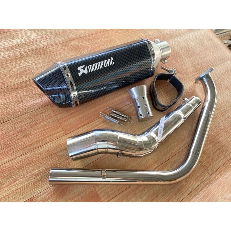 Akrapovic Double Outlet with elbow for Yamaha R15 V3 | MT15 | XSR 155 ...