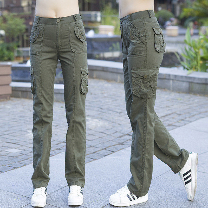 Women Pants Cotton Cargo Pants Slim Fit Casual Hiking Pants Multi pocket Tactical pants Shopee Philippines