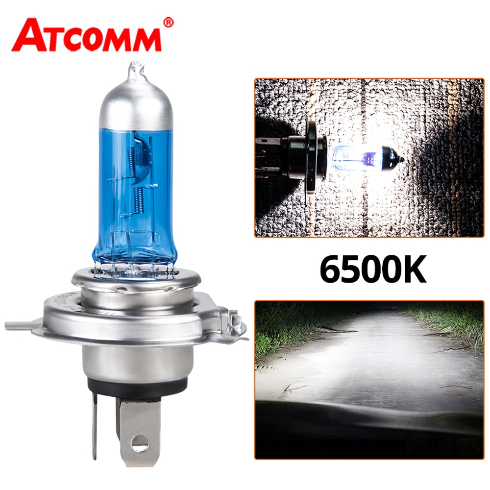 2 Pieces 100W H7 Halogen Bulbs Super White Glass 12V 6000K Car