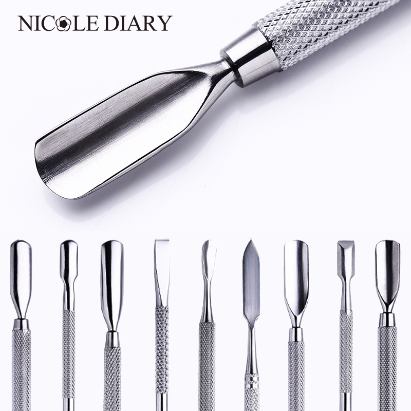 Double-ended Stainless Steel Cuticle Pusher Dead Skin Push Remover For ...