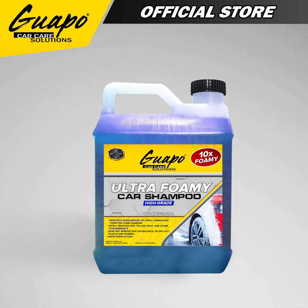 Guapo Ultra Foamy Car Shampoo HighGrade 10x Foamy 1 Liter Shopee